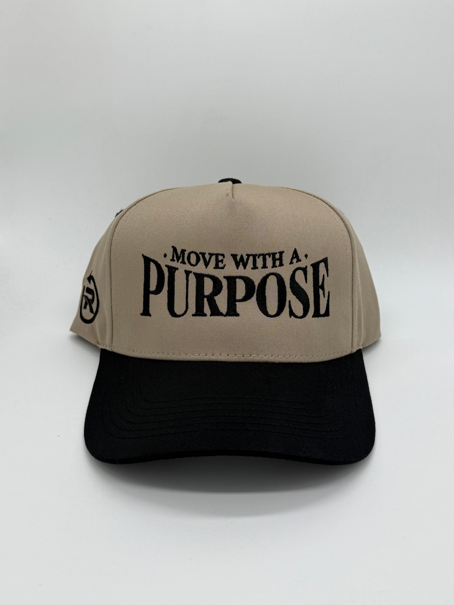 MOVE WITH A PURPOSE (Black/Tan) SnapBack hat.