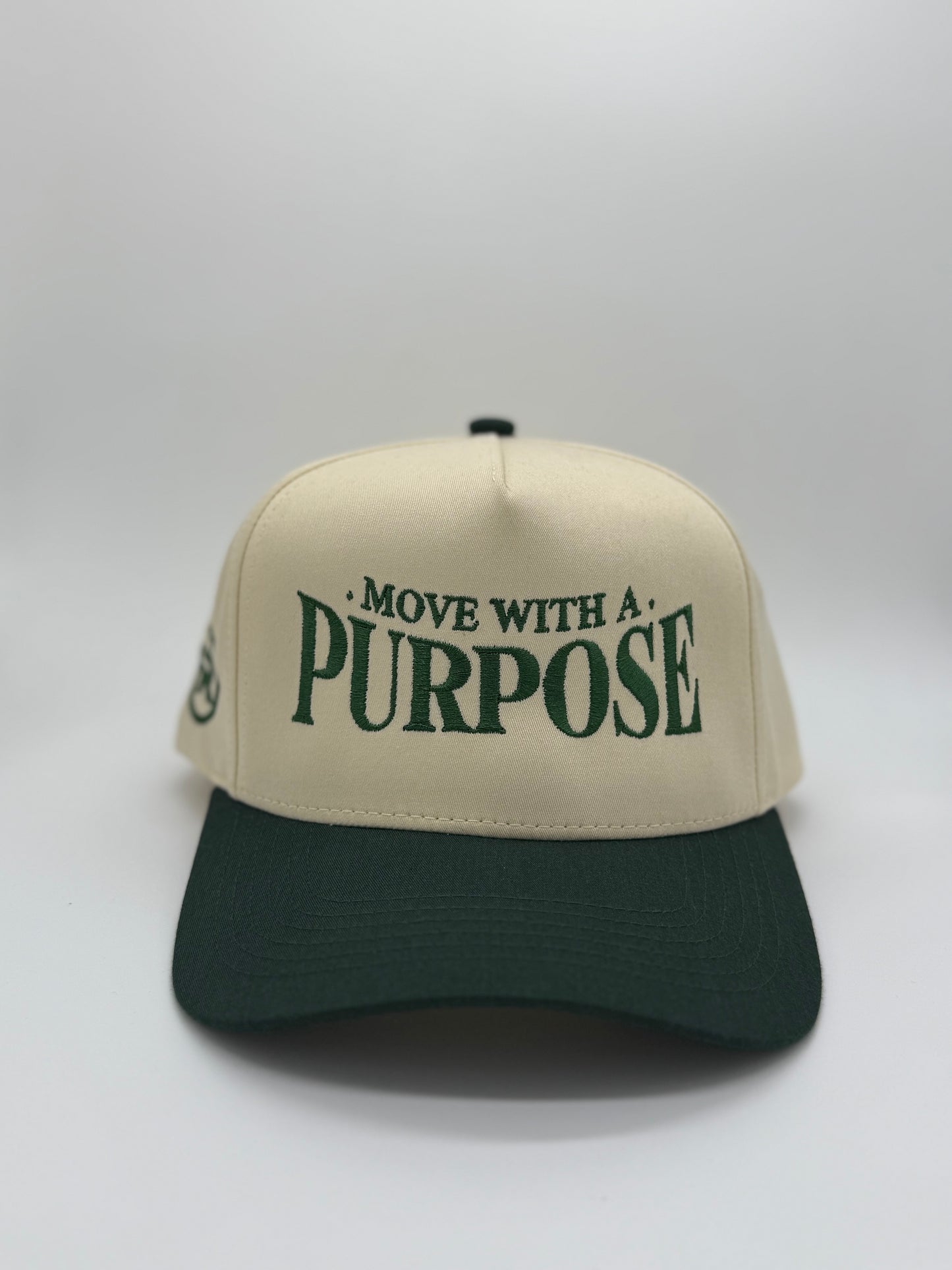 MOVE WITH A PURPOSE (Green/Cream) SnapBack hat