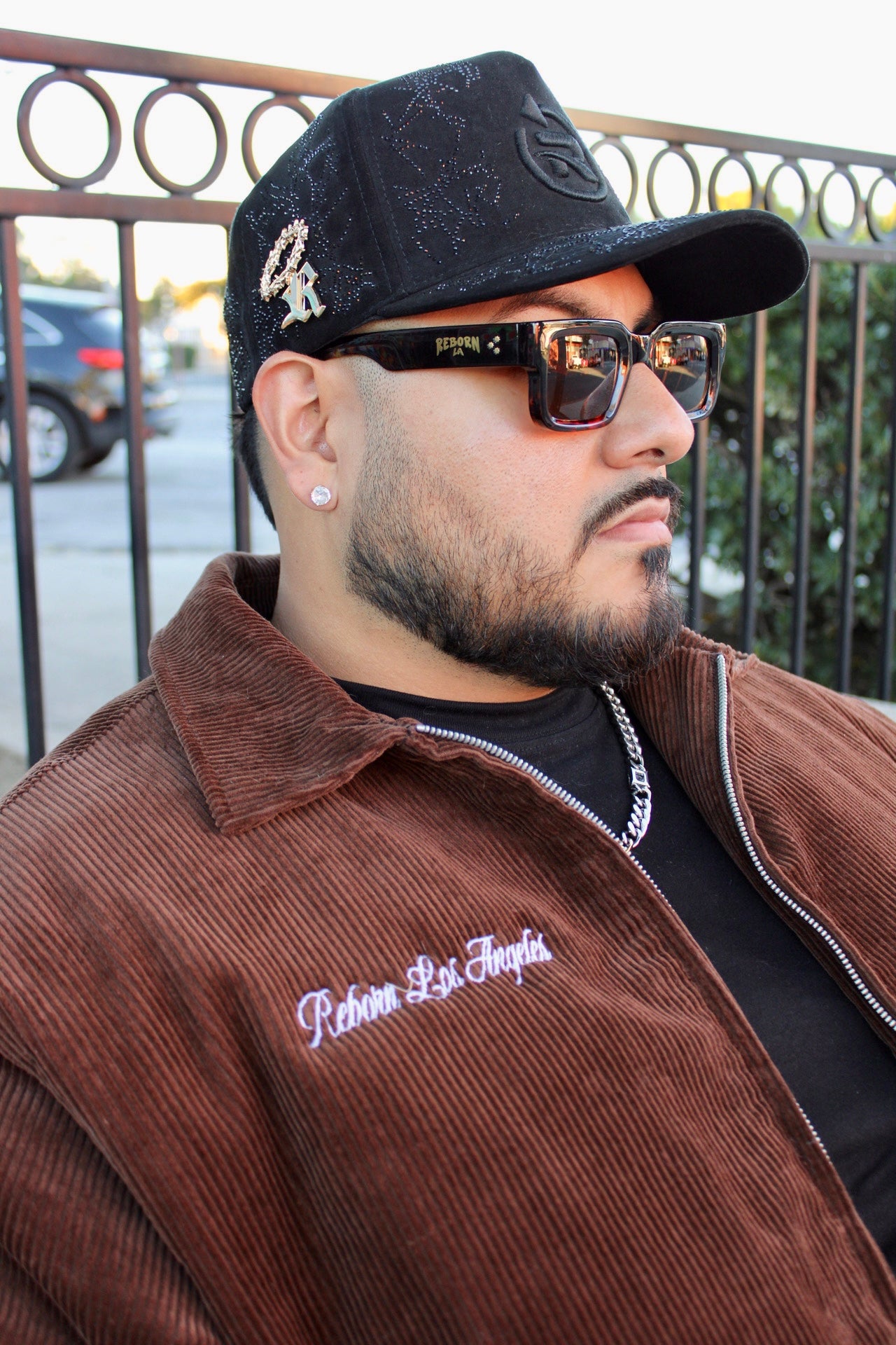 CORDUROY ZIP JACKET - BROWN