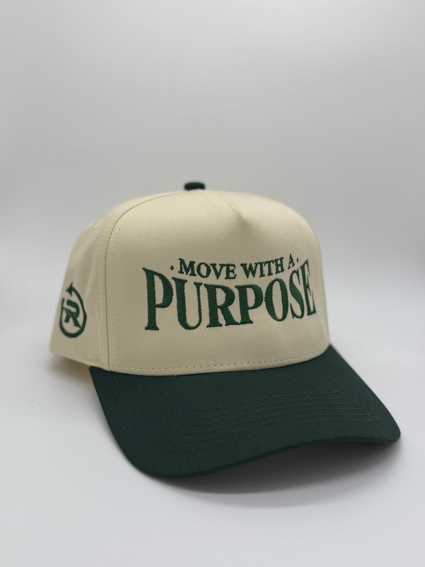 MOVE WITH A PURPOSE (Green/Cream) SnapBack hat
