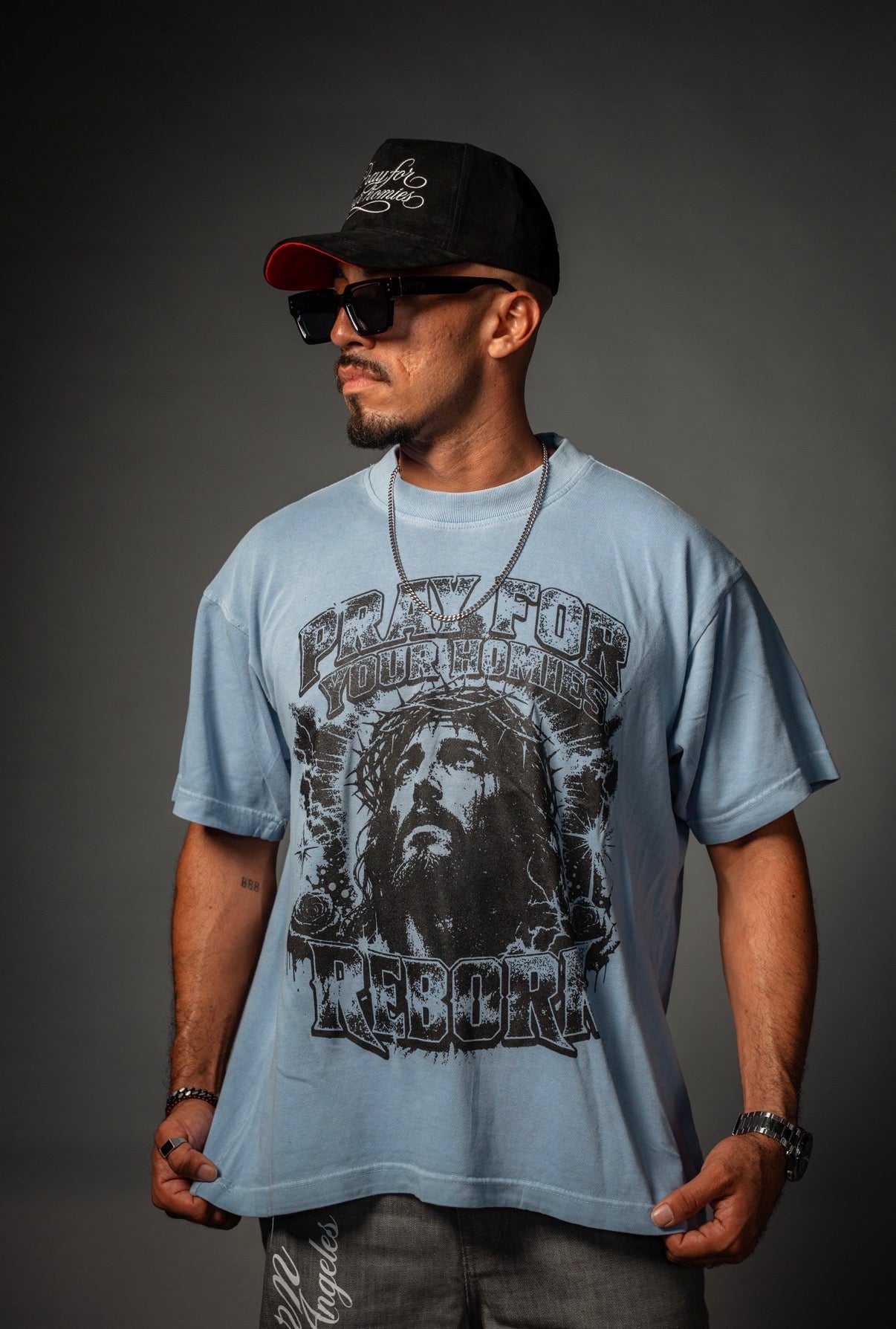 PRAY FOR YOUR HOMIES (light blue)