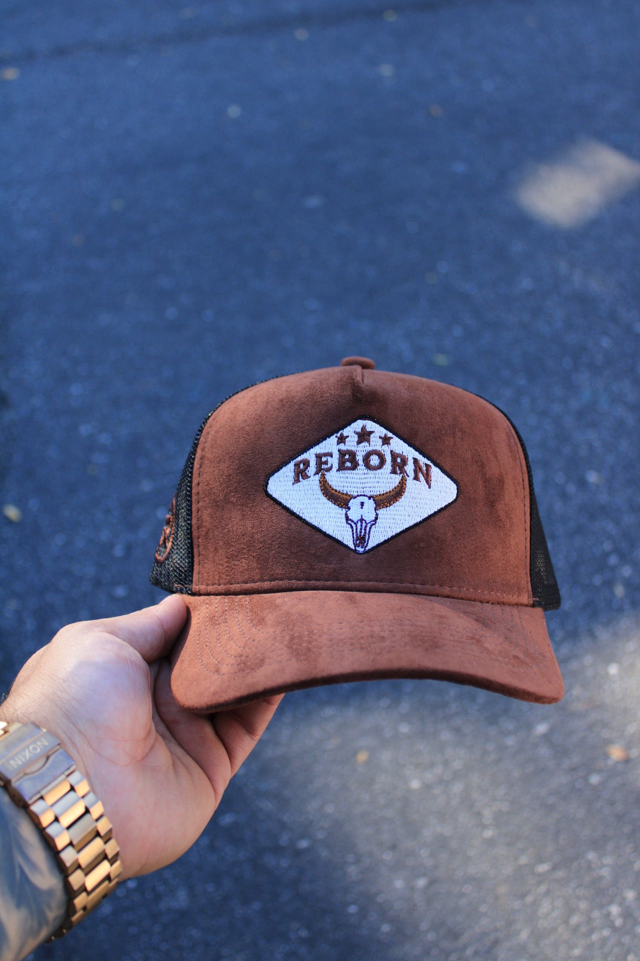 Reborn Bull 🐂 Hat(Brown Suede)