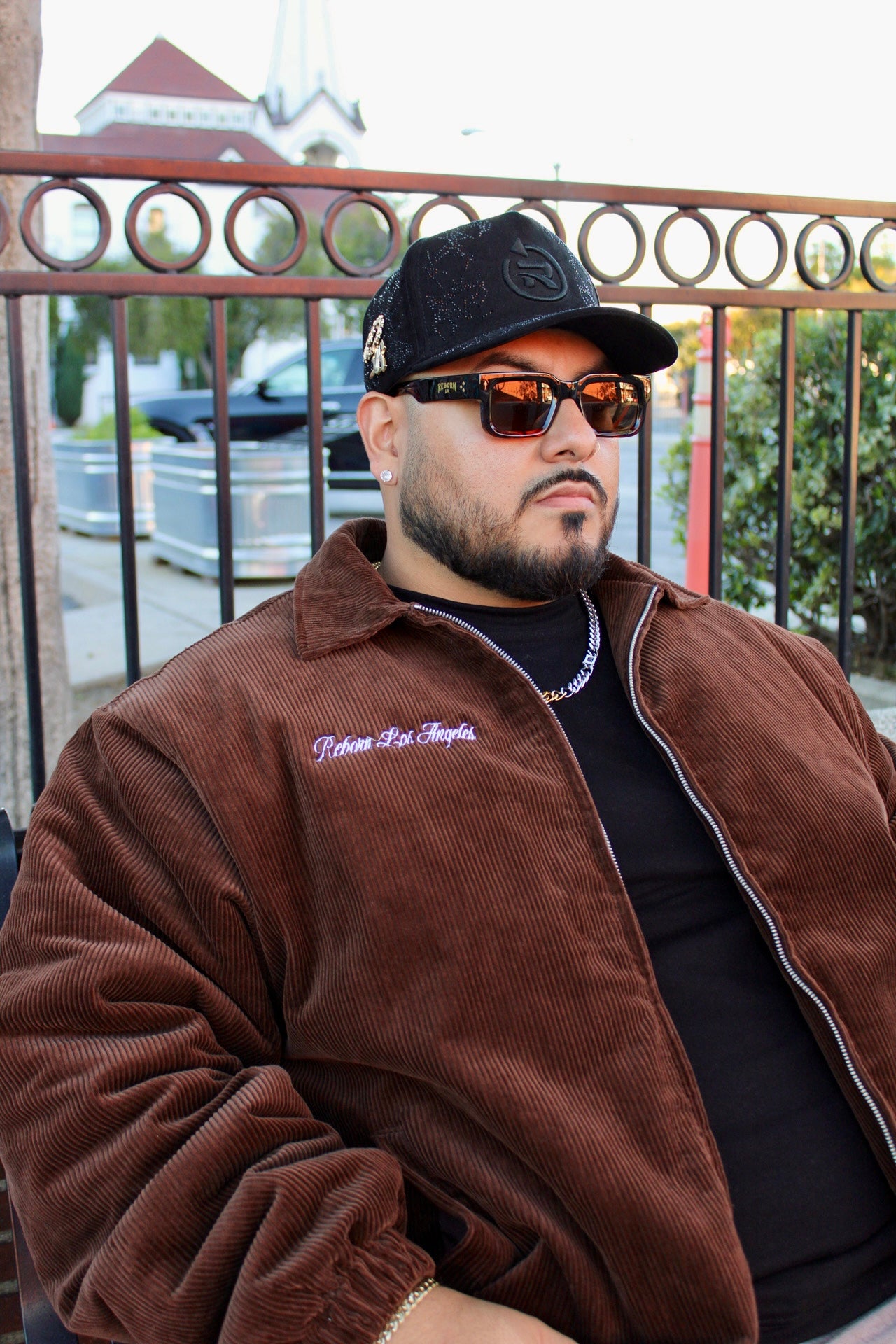 CORDUROY ZIP JACKET - BROWN