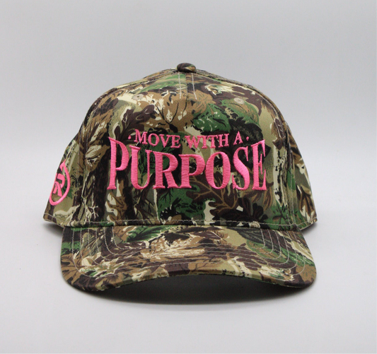 MOVE WITH A PURPOSE (Camo/Pink) SnapBack Hat