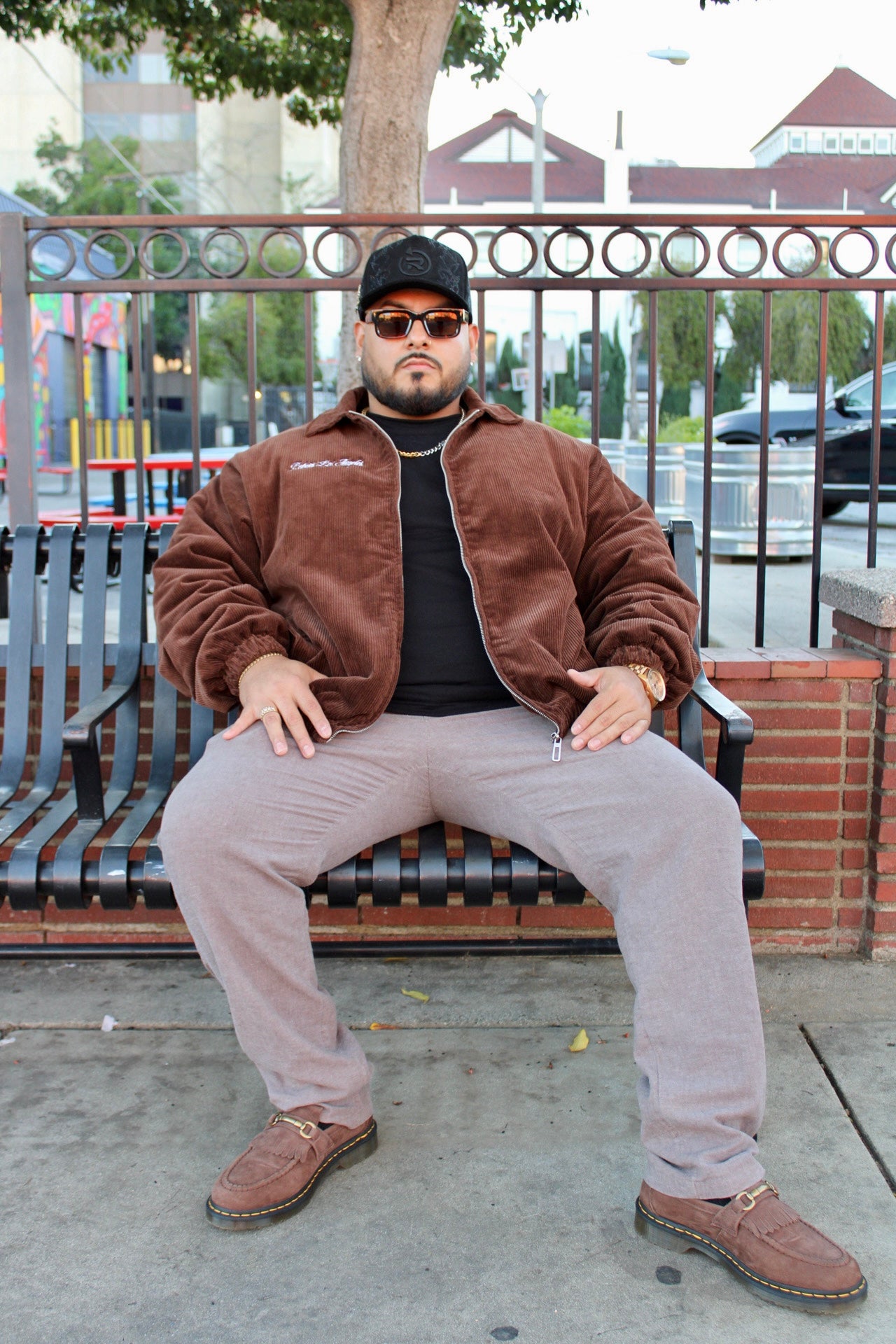 CORDUROY ZIP JACKET - BROWN